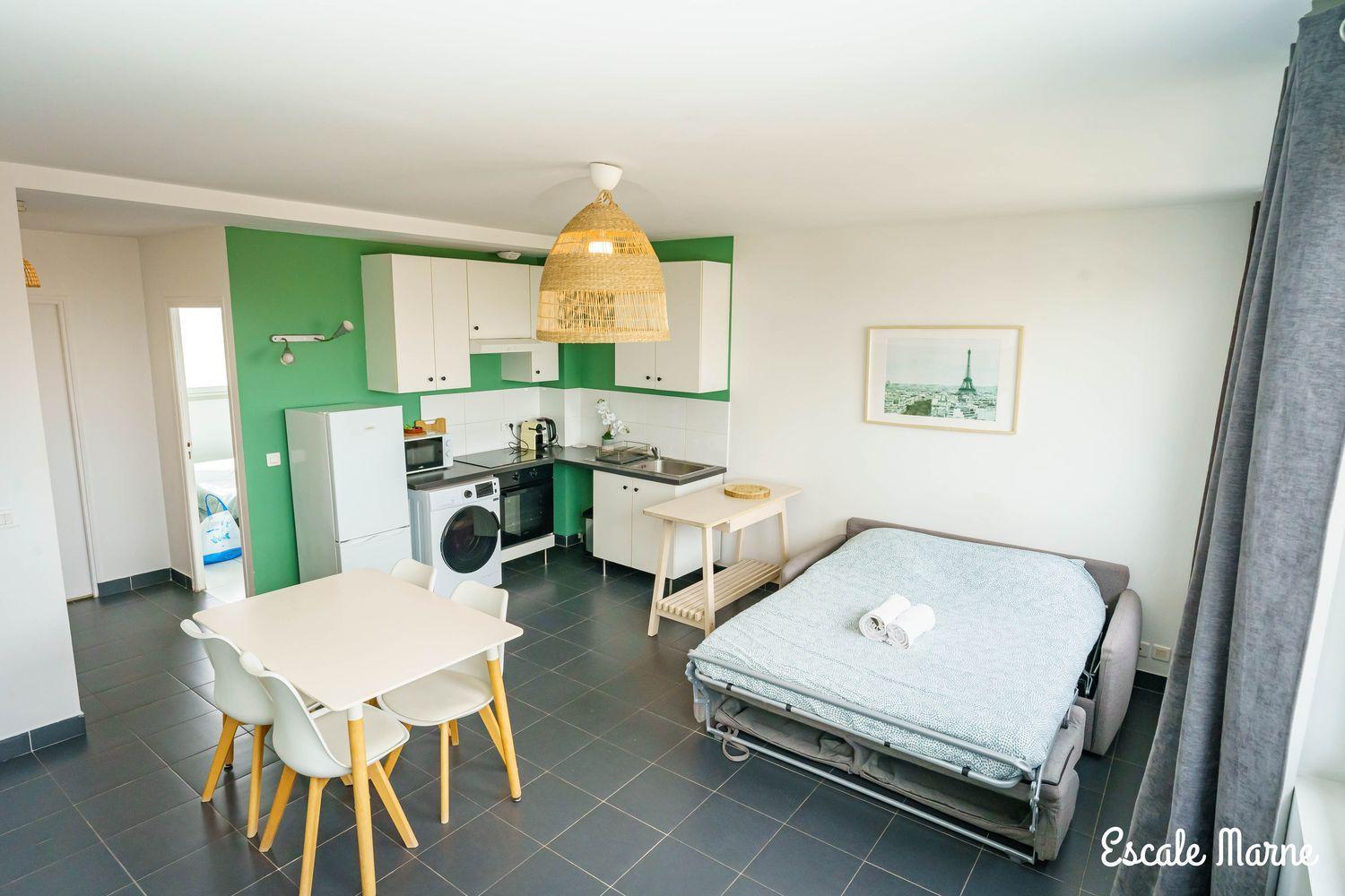 Escale-Marne Fr - 202 - Free Parking - Free Luggage Storage - All Equipped - Linen Included - Washing Machine - 10Mn Walk Metro 8 - Rer A - Panoramic View - From 1 To 14 Guests Maisons-Alfort Exterior photo